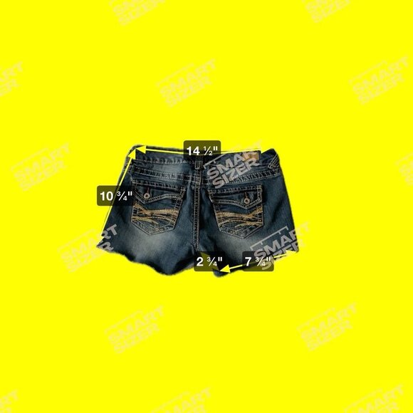 Reign Womens Denim Curvy Cut-Off Shorts Size 9 Cotton/Polyester Blend With Embel - Picture 6 of 6